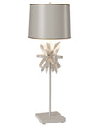 beauregard table lamp, hand made tole with bow design