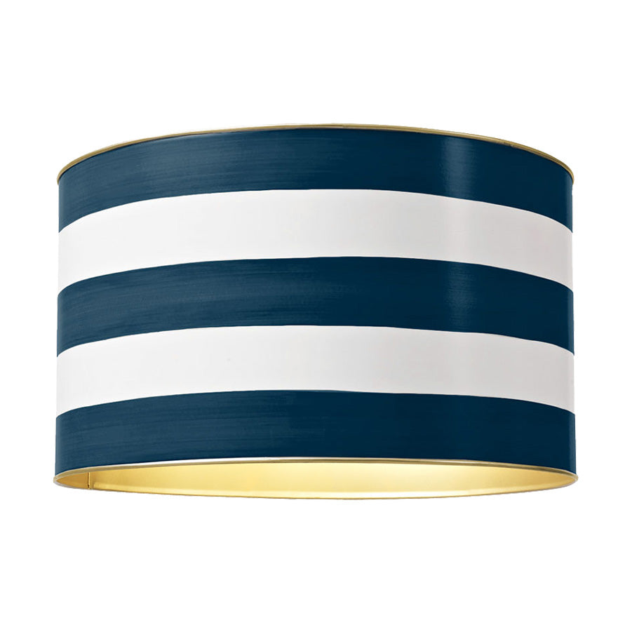 Down Pour Blue Stripe Drum Shade