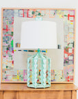 Alice Table Lamp in antiguan sky and aqua