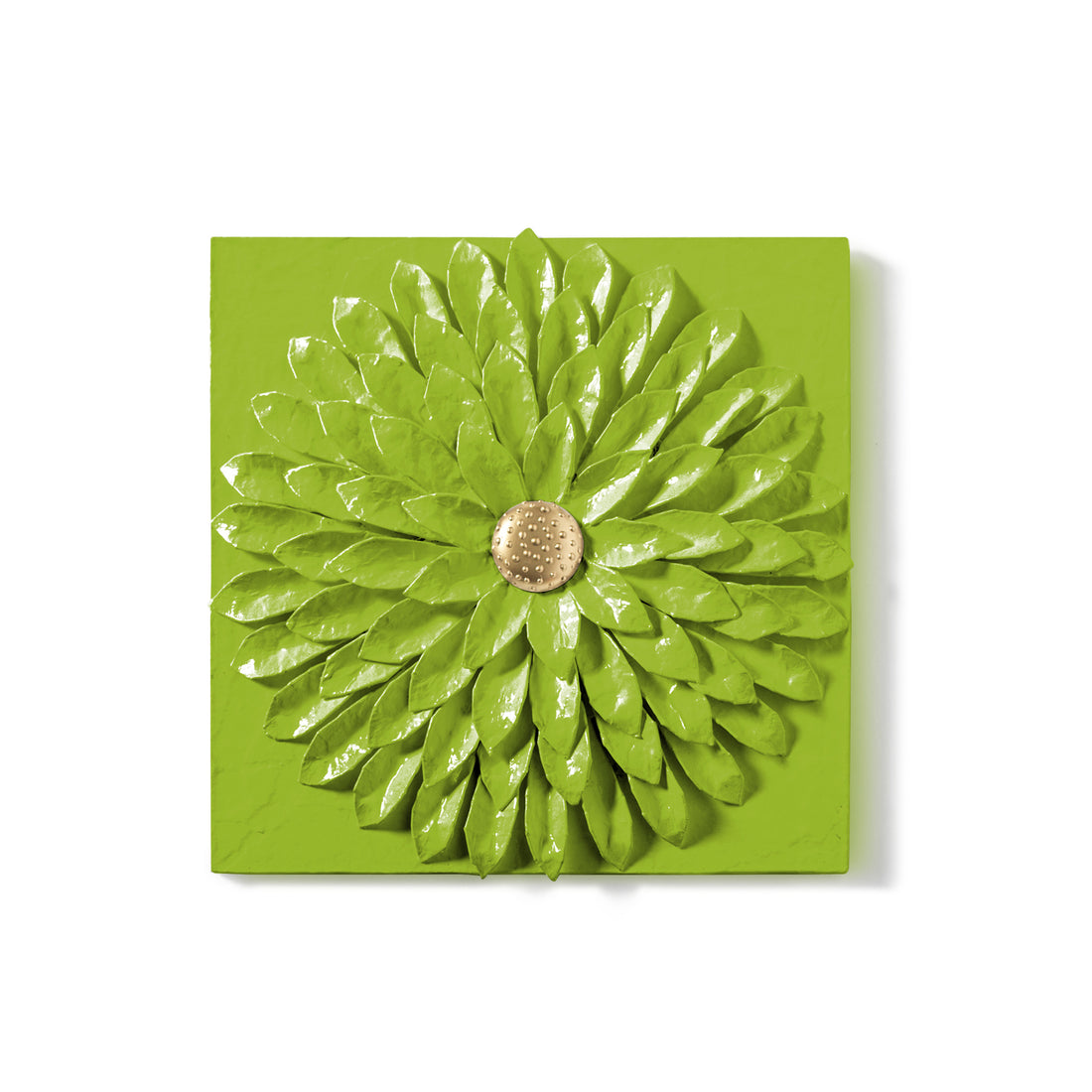 Dahlia Wall Tile by Stray Dog Designs In a Lush Green