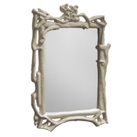 Magalie Mirror by Stray Dog Designs, papier mache faux bois.