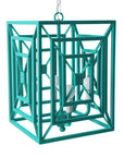 Jay iron hanging light in bright blue for Stray Dog Designs