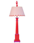 Addie Table Lamp by Stray Dog Designs, tole, pink and red