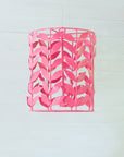 Adelaide Pink Papier Mache Leafy Lantern by Stray Dog Designs
