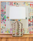 Alice Table Lamp in fun room, kingsport gray and light pink 