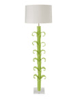 green papier mache aly floor lamp by stray dog designs