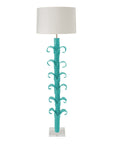 blue papier mache aly floor lamp by stray dog designs