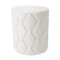 white handmade designer stool/accent table