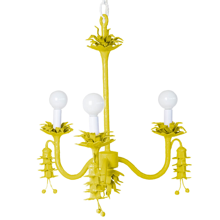 chartreuse Coralie chandelier by Stray Dog Designs