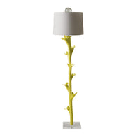 chartreuse papier mache funky floor light by stray dog designs