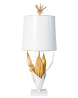 Maize lamp, Stray Dog Designs, white and gold corn shaped table light
