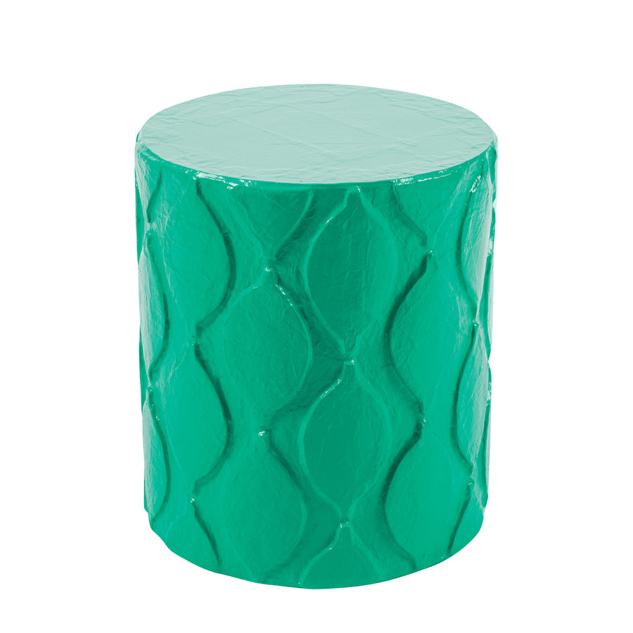colorful  papier mache stool/accent table