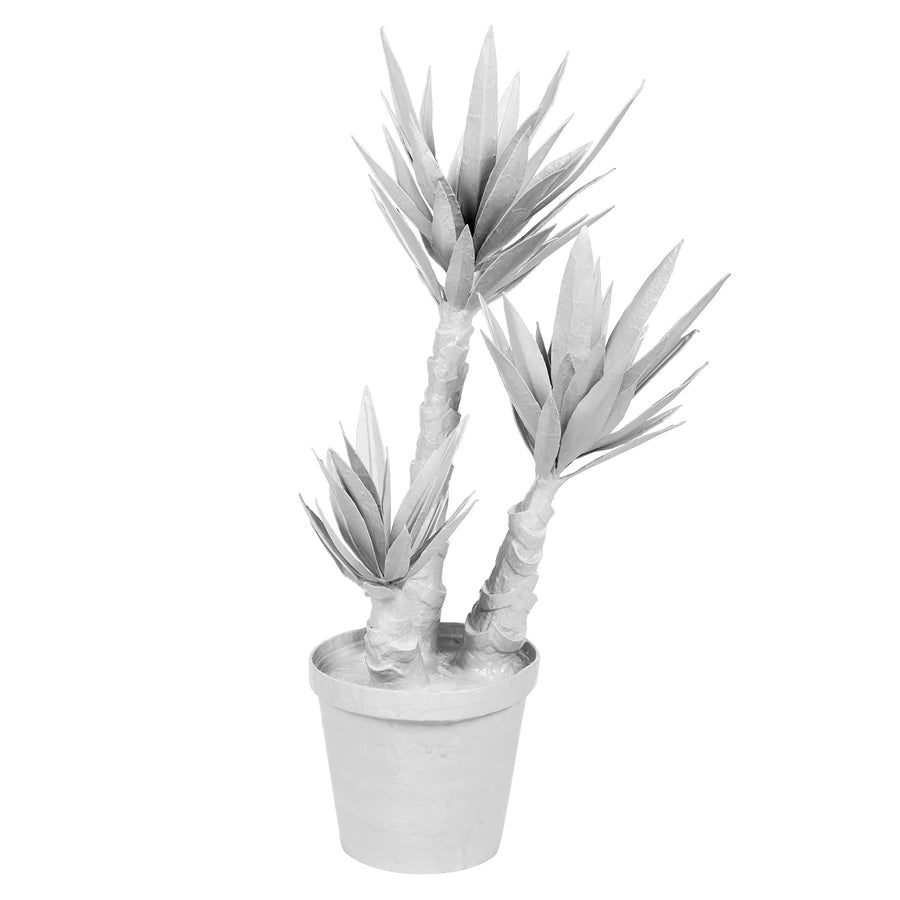 White Yucca Plant in papier mache. Perfect Houseplant!