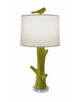 Steph Wood Table Lamp in green by Stray Dog Designs, Paper mache