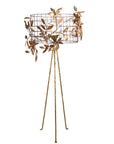 cooley floor lamp by stray dog designs with papier mache vine.