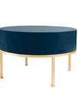 Ty Coffee Table in navy with gold leafed legs