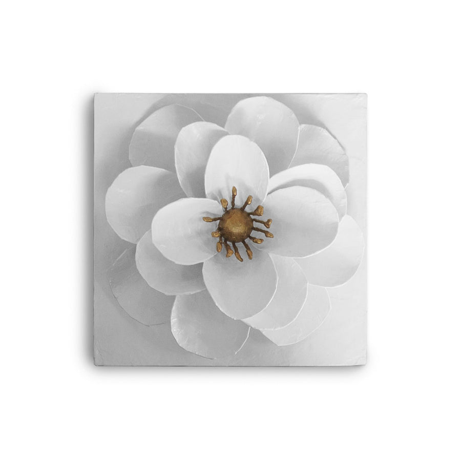 Camellia Flower Wall Art .white and papier mache.