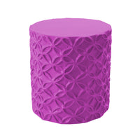 bright and colorful flower pattern stool/accent table