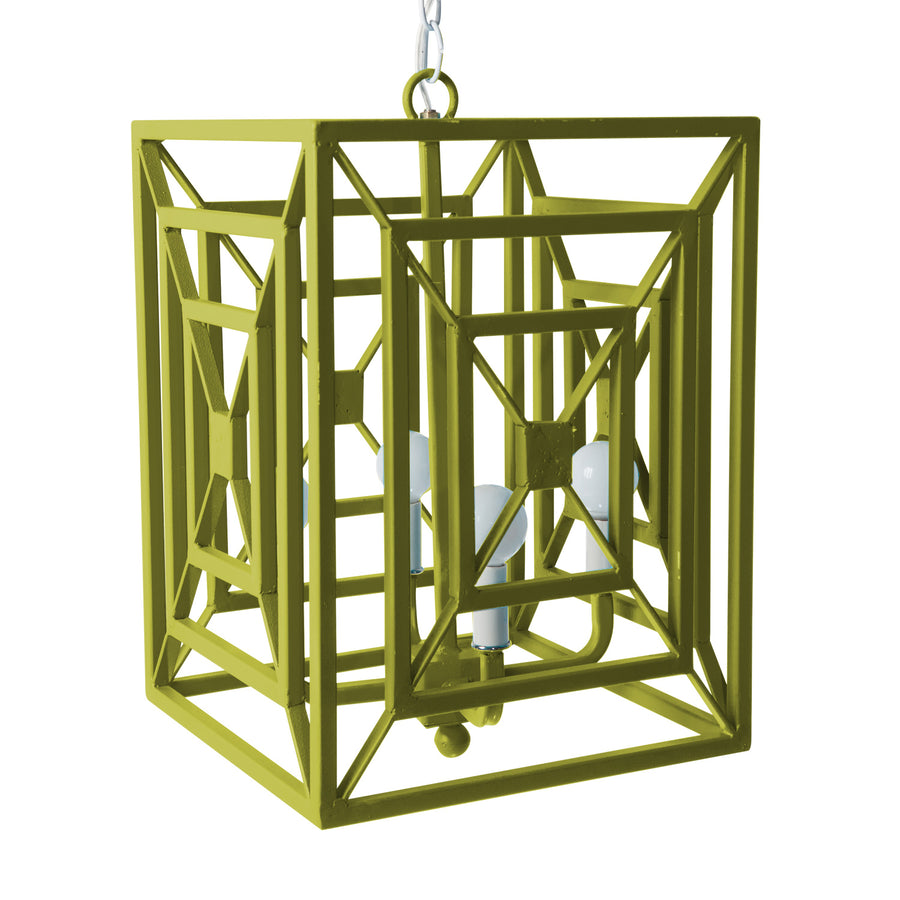 green jay chandelier rectangular iron hanging light