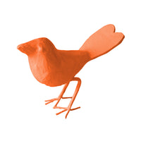 Love Bird in pumpkin blush orange made from papier mache