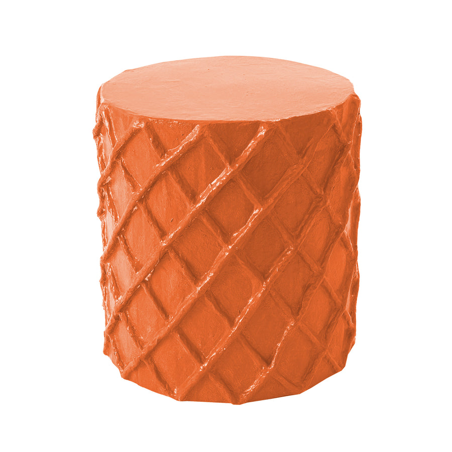 orange net stool by stray dog designs
