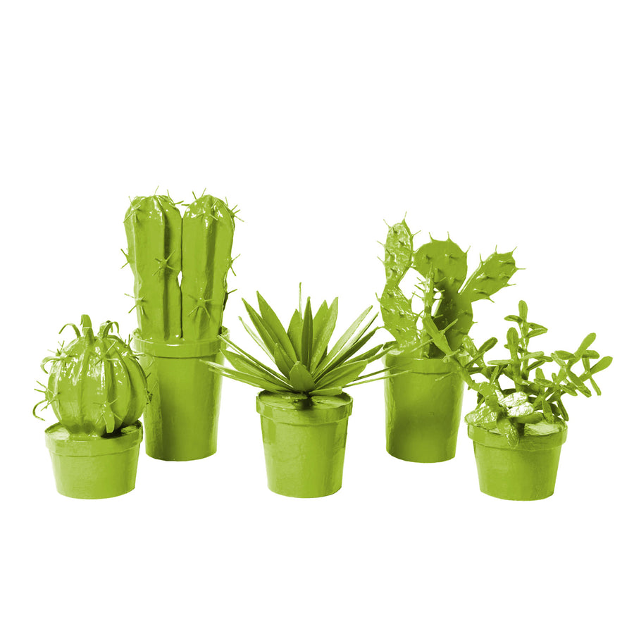 green papier mache cacti in pots j. crew store decor