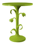 verdant green tulip table handmade with wood and papier mache