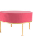 Bright Pink Coffee Table Papier Mache and Iron
