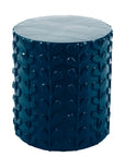 navy blue papier mache stool handmade