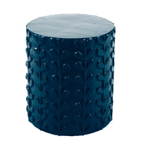 navy blue papier mache stool handmade