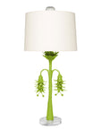 green victoria robbins lamp , paper mache light by Stray Dog