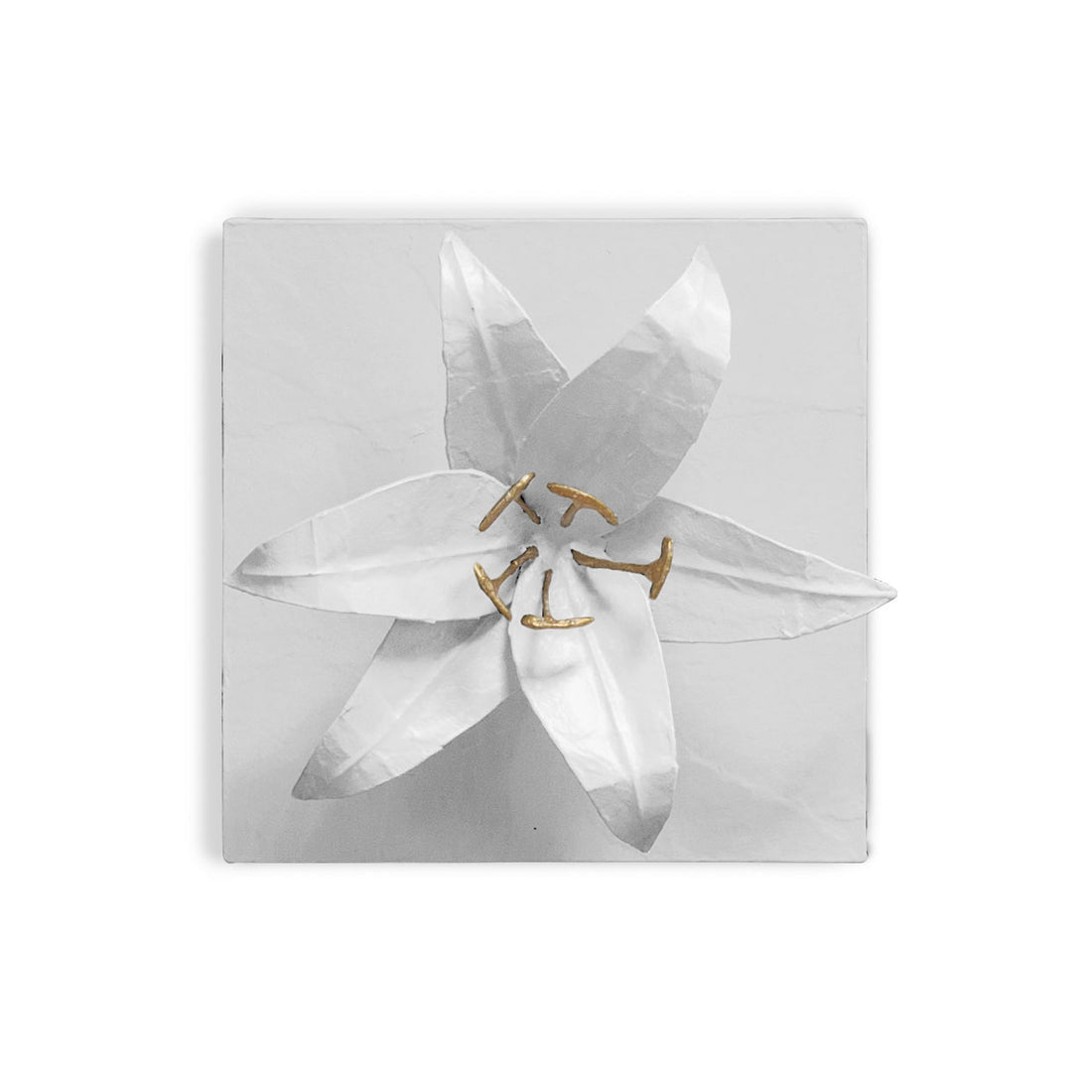 Lily Flower Wall Tile, handmade in Mexico
