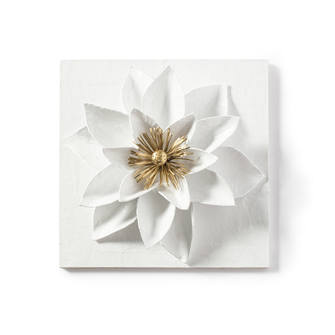 Lotus Flower Wall Tile, handmade in Mexico