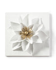 Lotus Flower Wall Tile, handmade in Mexico